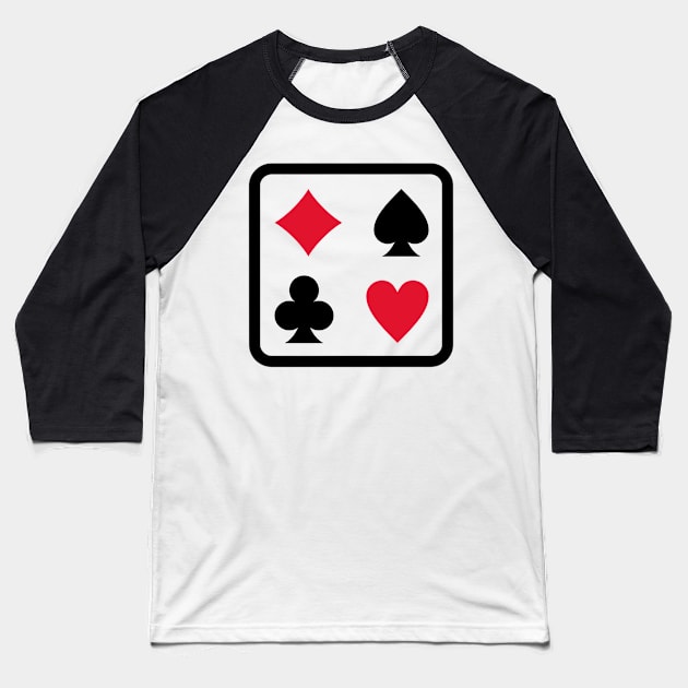 Poker Lover Baseball T-Shirt by BeeZeeBazaar